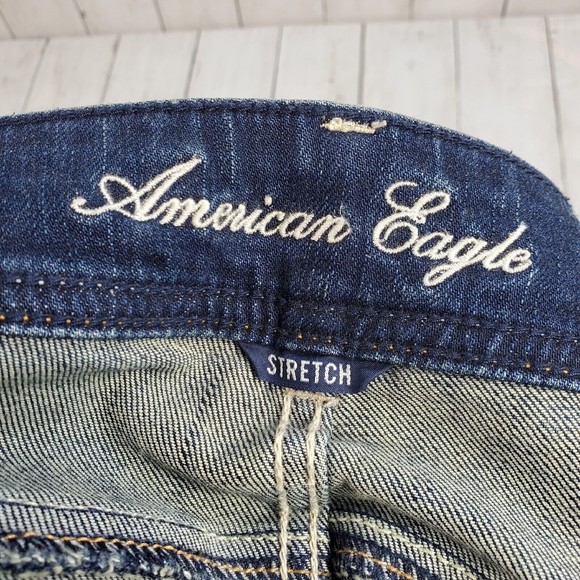 American Eagle Original Boot Stretch Jeans Adult 2 Low Rise Cotton Spandex Nice - Picture 10 of 15